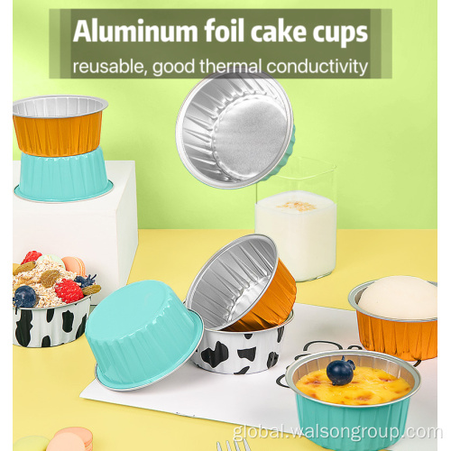 Colorful Foil Baking Container Baking muffin cupcake custom aluminum foil cake cup Manufactory